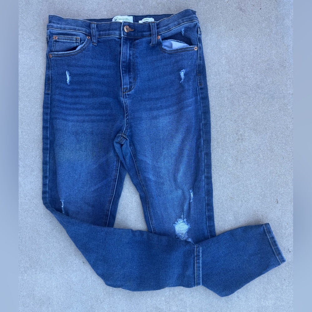 Regeneration Hi-Rise Distressed Skinny Jeans (Size 13)